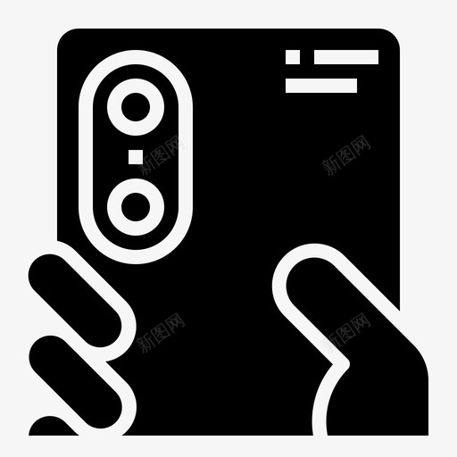 双摄像头手机技术图标svg_新图网 https://ixintu.com 双摄像头 手机 技术 移动技术黑色