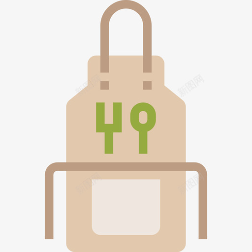 围裙厨房和炊具3平的图标svg_新图网 https://ixintu.com 厨房和炊具3 围裙 平的