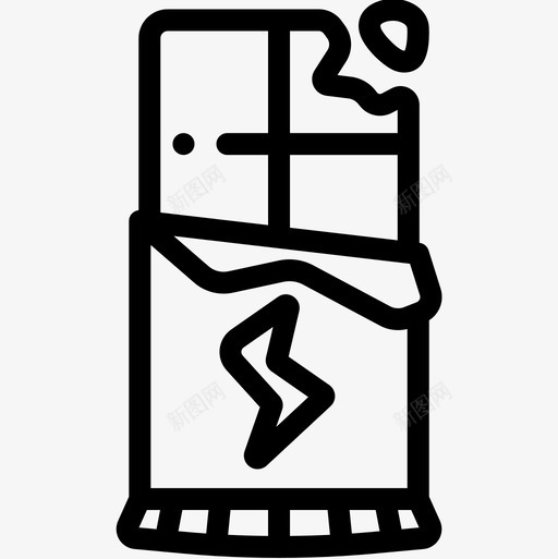 巧克力棒活跃生活方式17直线型图标svg_新图网 https://ixintu.com 巧克力 活跃 生活方式 直线 线型