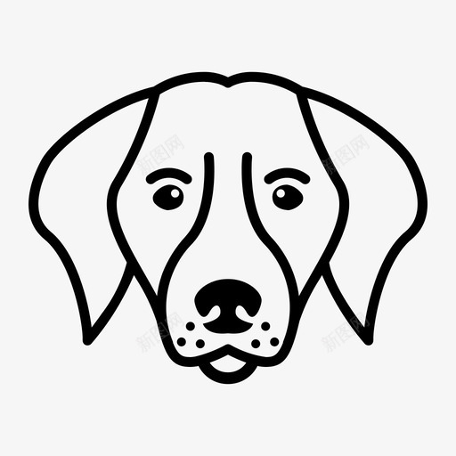 拉布拉多猎犬头狗套装图标svg_新图网 https://ixintu.com 可爱 套装 拉多 拉布 爱的 狗头 猎犬