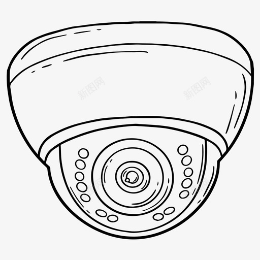 保安摄像机闭路电视红外线图标svg_新图网 https://ixintu.com 保安摄像机 技术 红外线 闭路电视