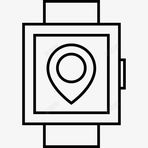 智能手表gps位置地图引脚图标svg_新图网 https://ixintu.com gps 位置 地图 引脚 手表 智能 线路