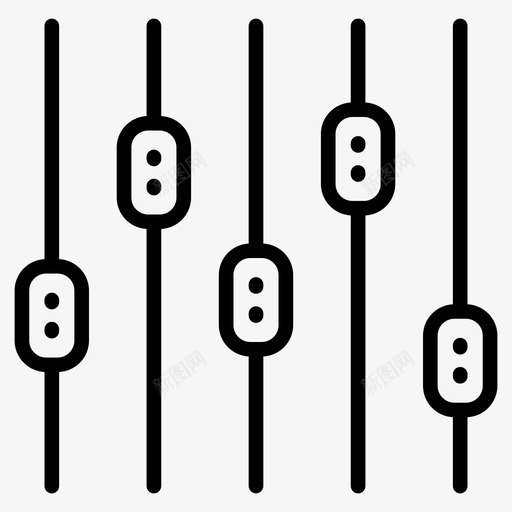 滑块调整按钮图标svg_新图网 https://ixintu.com 基本设置线字形 按钮 控制 混音器 滑块 调整