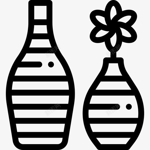 花瓶手工艺品5线状图标svg_新图网 https://ixintu.com 手工艺品 线状 花瓶