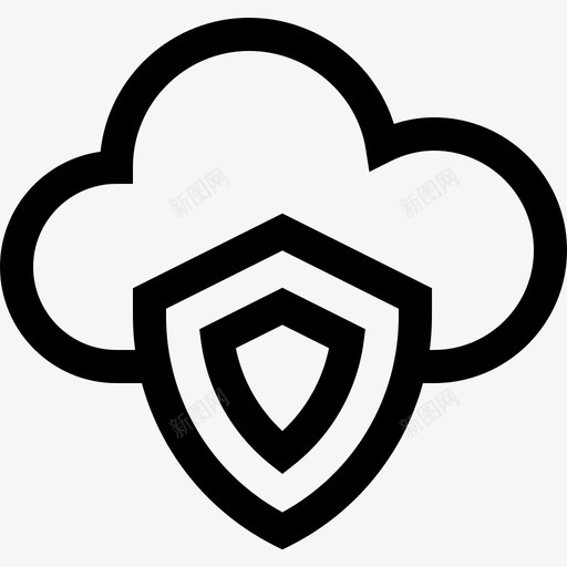 云一般数据保护条例3线性图标svg_新图网 https://ixintu.com 一般 保护 保护条 数据 条例 线性