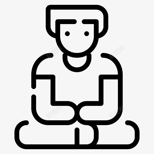 瑜伽健康19岁直系图标svg_新图网 https://ixintu.com 健康19岁 瑜伽 直系