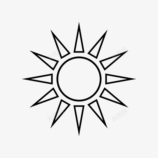阳光炎热夏天图标svg_新图网 https://ixintu.com 夏天 天气 晴朗 炎热 阳光