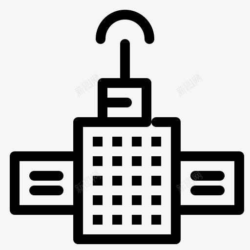 gps导航卫星图标svg_新图网 https://ixintu.com gps 卫星 导航 虚线