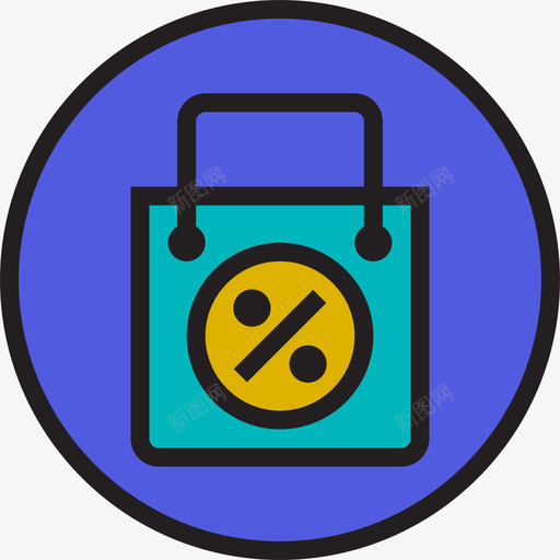 购物袋购物134线性颜色图标svg_新图网 https://ixintu.com 线性 购物 购物袋 颜色