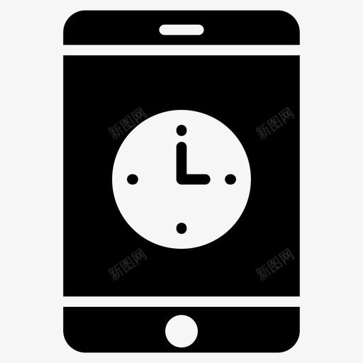 截止日期手机秒表图标svg_新图网 https://ixintu.com 图标 截止 截止日 手机 方向 日期 秒表 线图