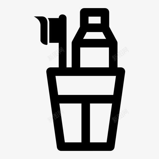 牙刷刷牙牙医图标svg_新图网 https://ixintu.com 刷牙 牙刷 牙医 牙膏