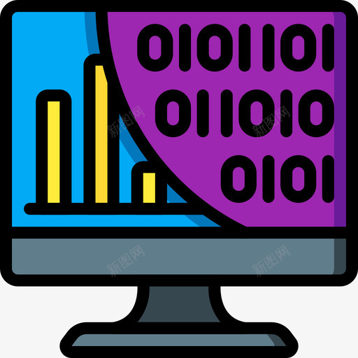 二进制代码数据科学15线性颜色图标svg_新图网 https://ixintu.com 二进制代码 数据科学15 线性颜色
