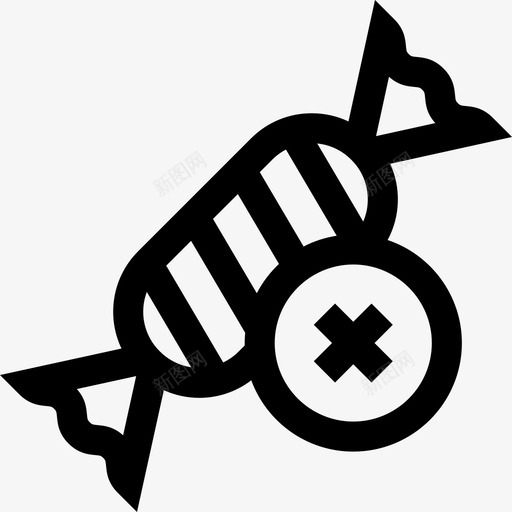 糖果新年香肠直系图标svg_新图网 https://ixintu.com 新年 直系 糖果 香肠