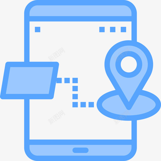 Gps平板电脑应用5蓝色图标svg_新图网 https://ixintu.com Gps 平板电脑应用5 蓝色