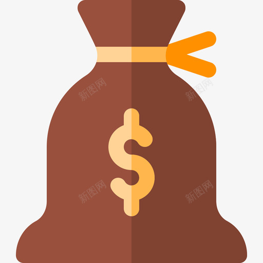 钱袋拍卖7平的图标svg_新图网 https://ixintu.com 平的 拍卖 钱袋