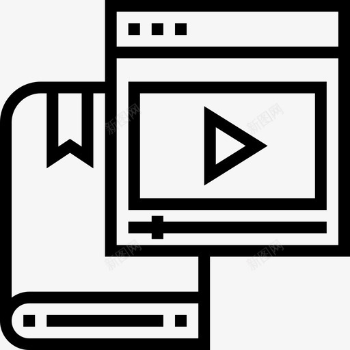 书籍电子学习19线性图标svg_新图网 https://ixintu.com 书籍 学习 电子 电子学 线性