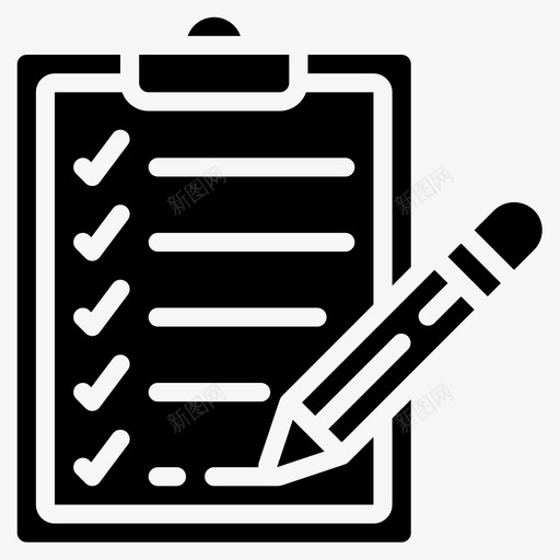 剪贴板操作和提醒填充图标svg_新图网 https://ixintu.com 剪贴板 填充 操作和提醒