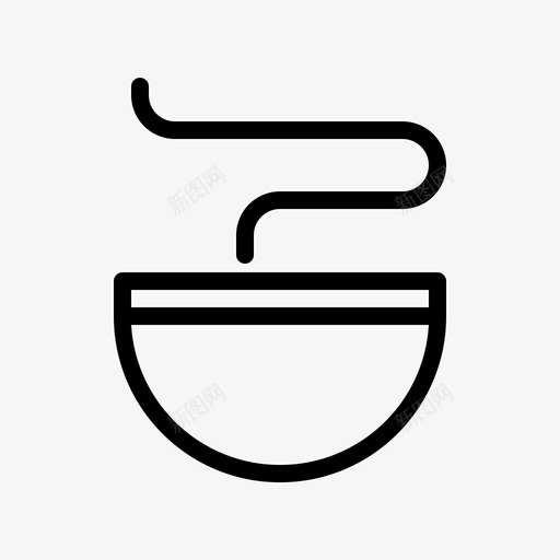碗热的汤的图标svg_新图网 https://ixintu.com 汤的 热的 秋季