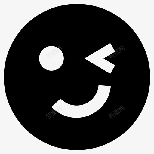 眨眼发疯开玩笑图标svg_新图网 https://ixintu.com 发疯 开玩笑 微笑 眨眼
