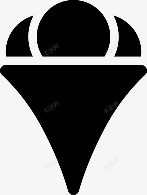冰淇淋蛋卷食品图标svg_新图网 https://ixintu.com 冰淇淋 冷冻 填充餐 牛奶 蛋卷 食品