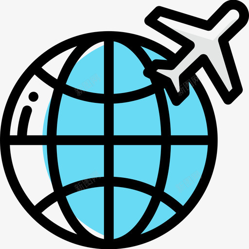 全球航空17颜色省略图标svg_新图网 https://ixintu.com 全球 航空17 颜色省略