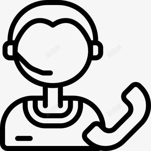 电话销售员职业19直系图标svg_新图网 https://ixintu.com 电话 直系 职业 销售员