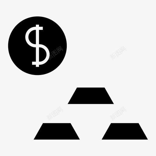 金钱黄金财富图标svg_新图网 https://ixintu.com 财富 金融 金钱 黄金 黑暗