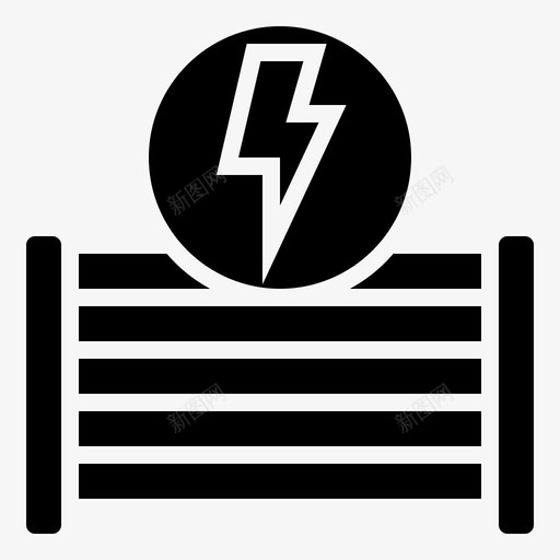 电子围栏电源保护图标svg_新图网 https://ixintu.com 仿射 保护 元素符号 围栏 安全 电子 电源