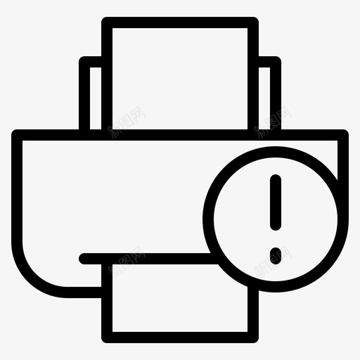 打印机问题计算机硬件图标svg_新图网 https://ixintu.com 办公室 打印机 硬件 计算机 通知 问题