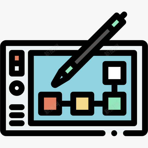 素描用户体验12线颜色图标svg_新图网 https://ixintu.com 体验 用户 素描 颜色