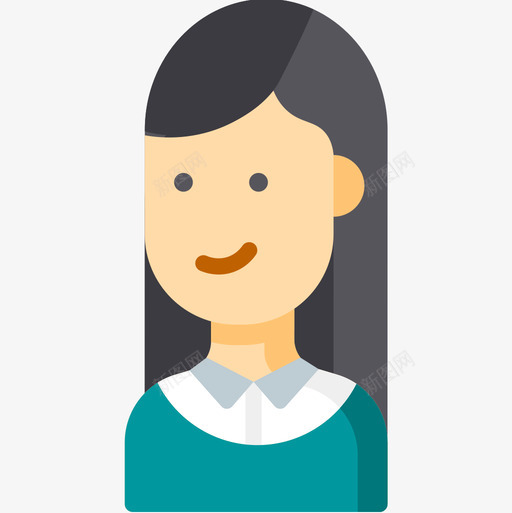 女孩阿凡达64扁平图标svg_新图网 https://ixintu.com 女孩 扁平 阿凡