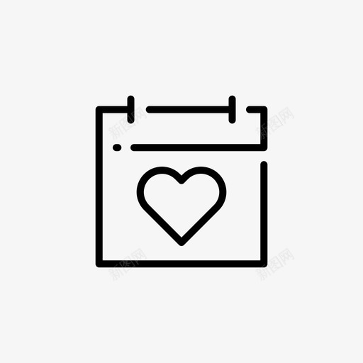 日历婚礼174直线图标svg_新图网 https://ixintu.com 婚礼 日历 直线