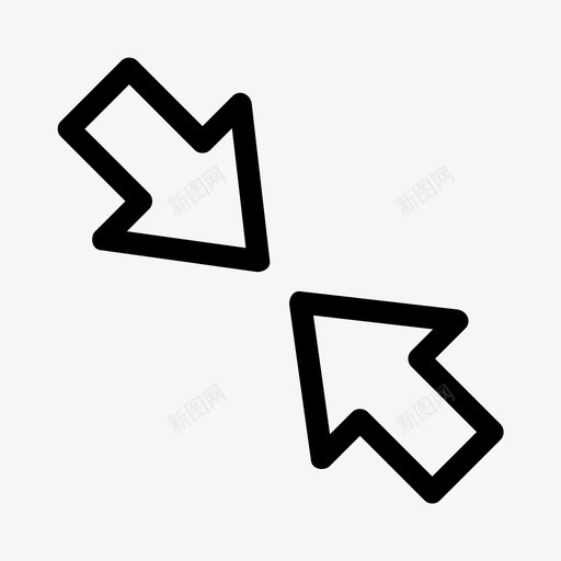 最大化箭头关闭图标svg_新图网 https://ixintu.com 关闭 减少 方向 最大化 箭头 网络