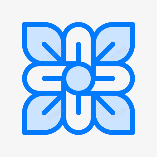 花古巴2蓝色图标svg_新图网 https://ixintu.com 古巴 蓝色