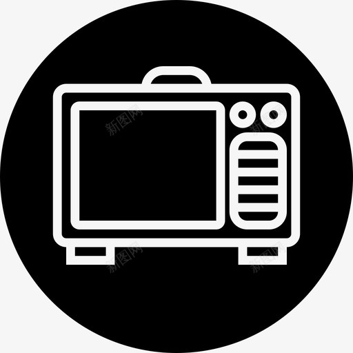 电视经典电子图标svg_新图网 https://ixintu.com 复古 电子 电子徽章 电视 经典