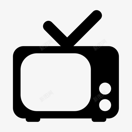 电视旧电视屏幕图标svg_新图网 https://ixintu.com 屏幕 电视
