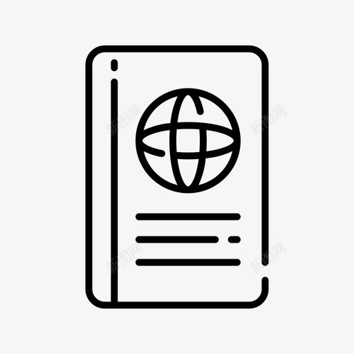 护照航空21直系图标svg_新图网 https://ixintu.com 护照 直系 航空
