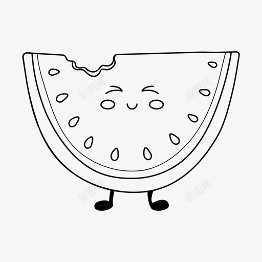 西瓜性格烹饪图标svg_新图网 https://ixintu.com 可爱 川菜 性格 水果 烹饪 爱的 西瓜 食物