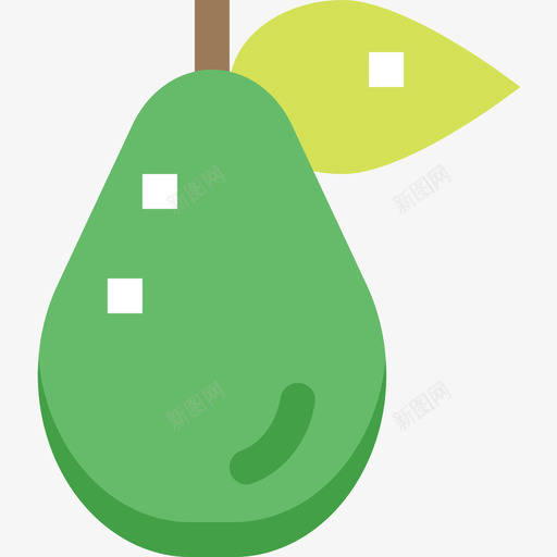 鳄梨蔬菜和水果2扁平图标svg_新图网 https://ixintu.com 扁平 蔬菜和水果2 鳄梨