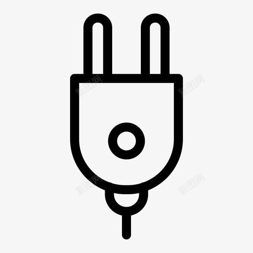 插头适配器接头图标svg_新图网 https://ixintu.com 图标 图示 导线 开关 接头 插头 生态 线图 适配器