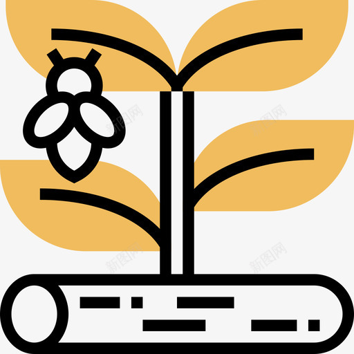 蜜蜂养蜂场10黄影图标svg_新图网 https://ixintu.com 养蜂场 蜜蜂 黄影