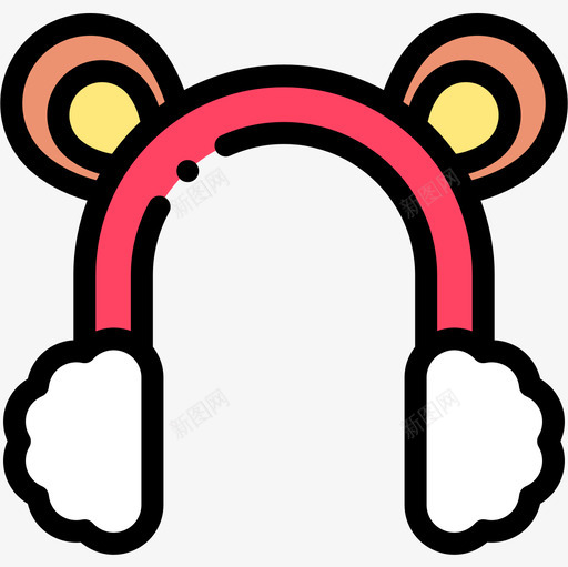 耳罩冬衣9线纹色图标svg_新图网 https://ixintu.com 冬衣9 线纹色 耳罩