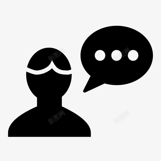 聊天留言说话图标svg_新图网 https://ixintu.com 留言 聊天 说话