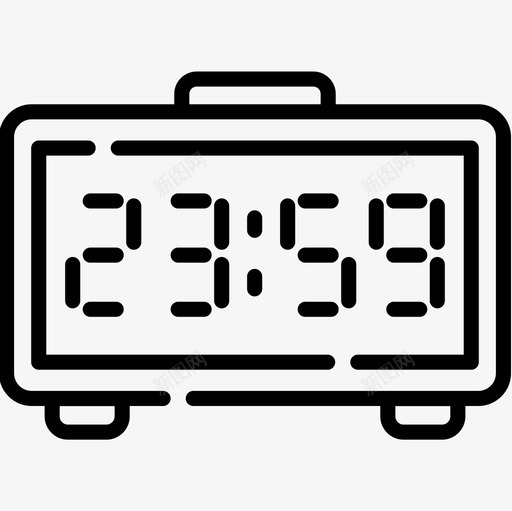 数字钟新年36线性图标svg_新图网 https://ixintu.com 数字 新年 线性