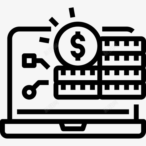 金钱商业概念9线性图标svg_新图网 https://ixintu.com 商业 概念 线性 金钱