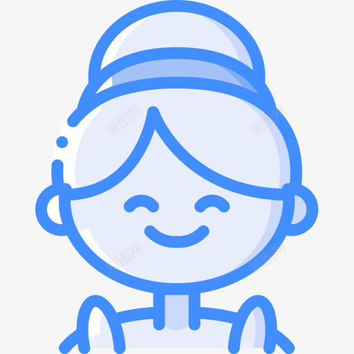 公主公主4蓝色图标svg_新图网 https://ixintu.com 公主 公主4 蓝色