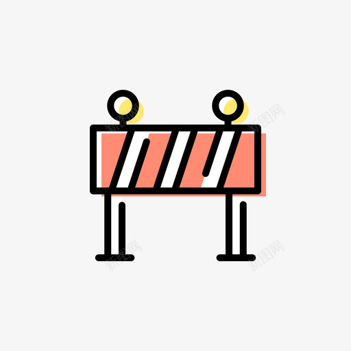 路障交通2线颜色图标svg_新图网 https://ixintu.com 交通 路障 颜色