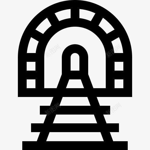 隧道26号铁路直线图标svg_新图网 https://ixintu.com 26号 直线 铁路 隧道
