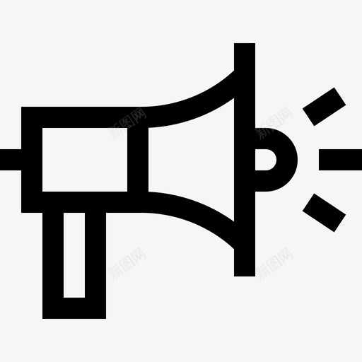 扩音器数字服务线性图标svg_新图网 https://ixintu.com 扩音器 数字服务 线性