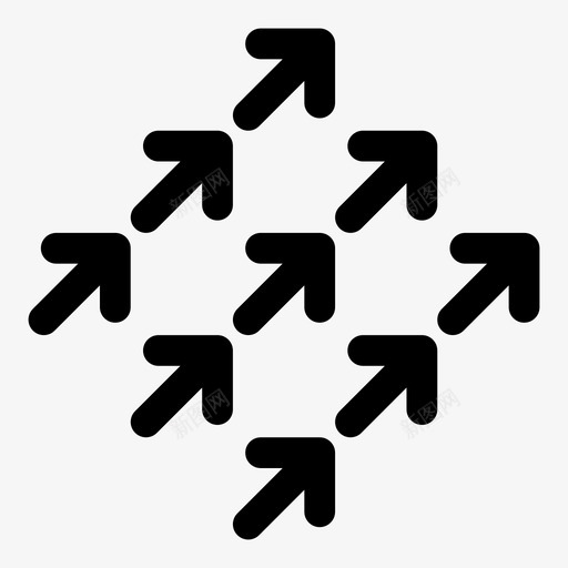 图案箭头画笔图标svg_新图网 https://ixintu.com 几何 图案 填充 瓷砖 画笔 箭头